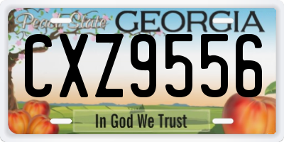 GA license plate CXZ9556