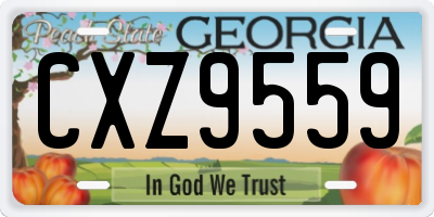 GA license plate CXZ9559