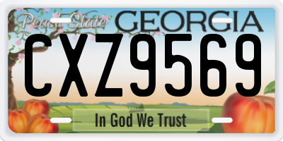 GA license plate CXZ9569