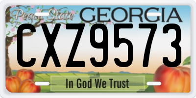 GA license plate CXZ9573