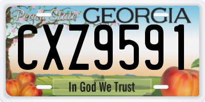 GA license plate CXZ9591