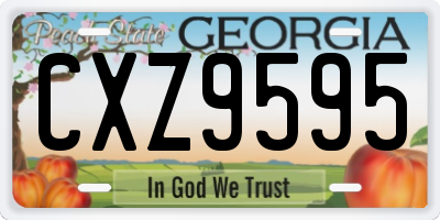 GA license plate CXZ9595