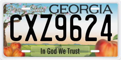 GA license plate CXZ9624