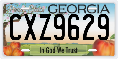 GA license plate CXZ9629