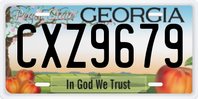 GA license plate CXZ9679