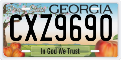 GA license plate CXZ9690