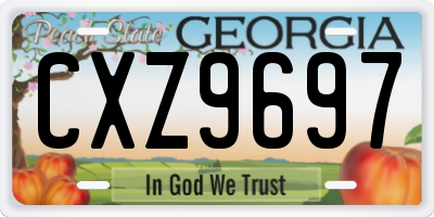 GA license plate CXZ9697