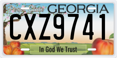GA license plate CXZ9741