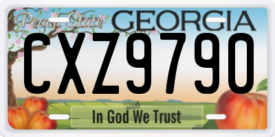 GA license plate CXZ9790