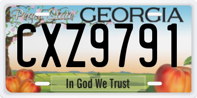 GA license plate CXZ9791