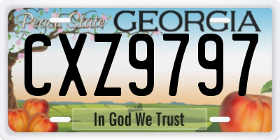 GA license plate CXZ9797