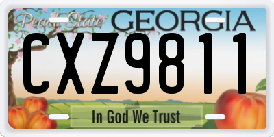 GA license plate CXZ9811