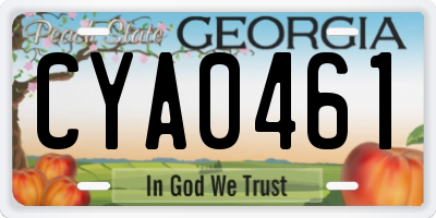 GA license plate CYA0461