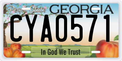 GA license plate CYA0571