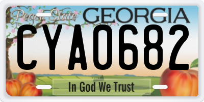 GA license plate CYA0682