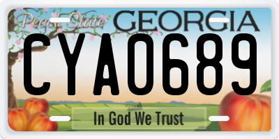 GA license plate CYA0689