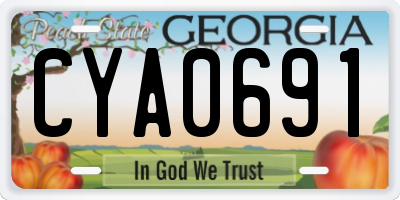 GA license plate CYA0691