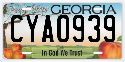 GA license plate CYA0939