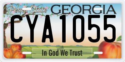 GA license plate CYA1055