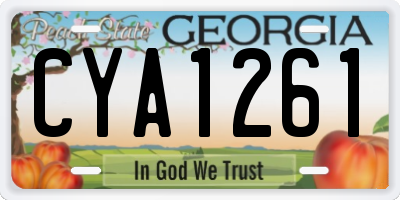 GA license plate CYA1261