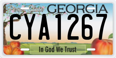 GA license plate CYA1267