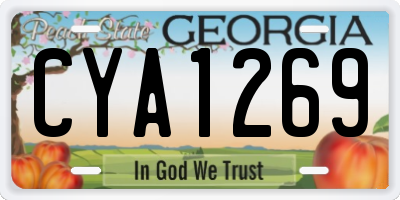 GA license plate CYA1269