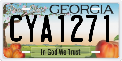 GA license plate CYA1271