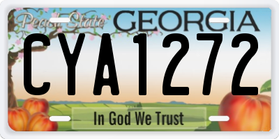 GA license plate CYA1272