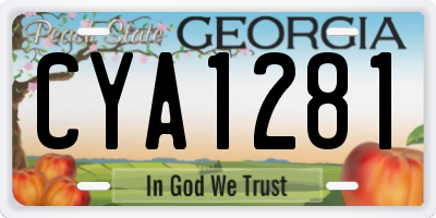 GA license plate CYA1281