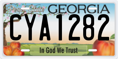 GA license plate CYA1282