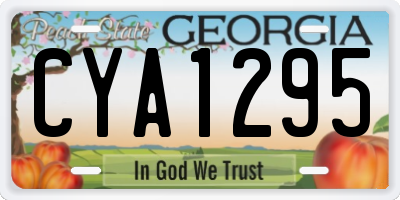 GA license plate CYA1295