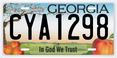 GA license plate CYA1298
