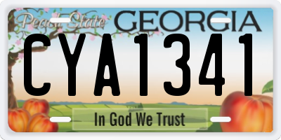 GA license plate CYA1341
