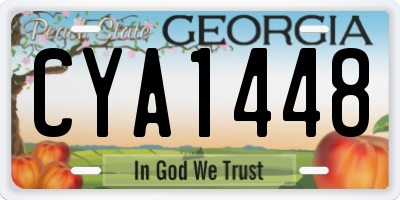 GA license plate CYA1448