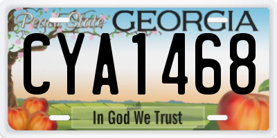 GA license plate CYA1468