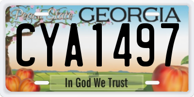 GA license plate CYA1497