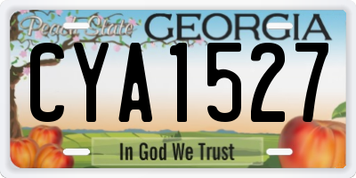 GA license plate CYA1527