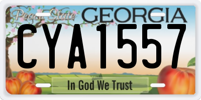 GA license plate CYA1557