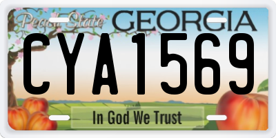GA license plate CYA1569