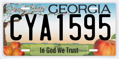 GA license plate CYA1595