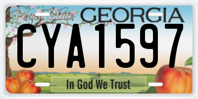 GA license plate CYA1597