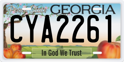 GA license plate CYA2261