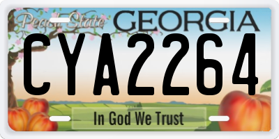 GA license plate CYA2264
