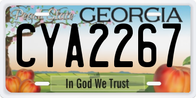 GA license plate CYA2267