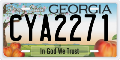 GA license plate CYA2271