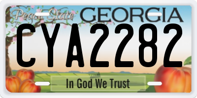 GA license plate CYA2282
