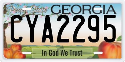 GA license plate CYA2295