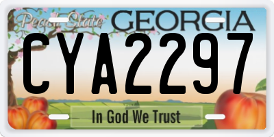 GA license plate CYA2297