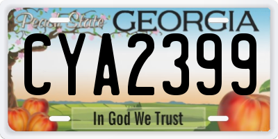 GA license plate CYA2399