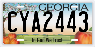 GA license plate CYA2443